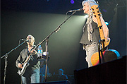 Mark Knopfler & Emmylou Harris close up shot